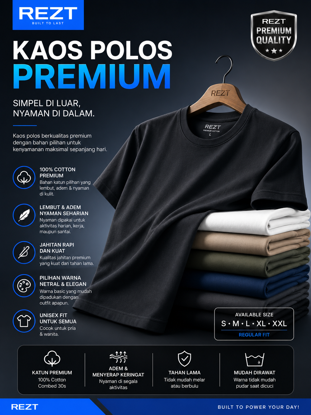 Kaos Polos Premium